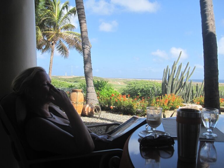 Blick von einer Strandterrasse – Fotoalbum Urlaub von AlchemieX